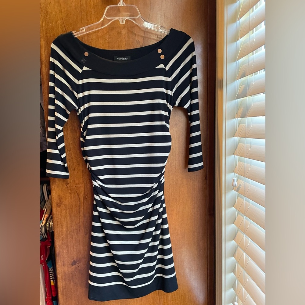White House Black Market black/gold dress